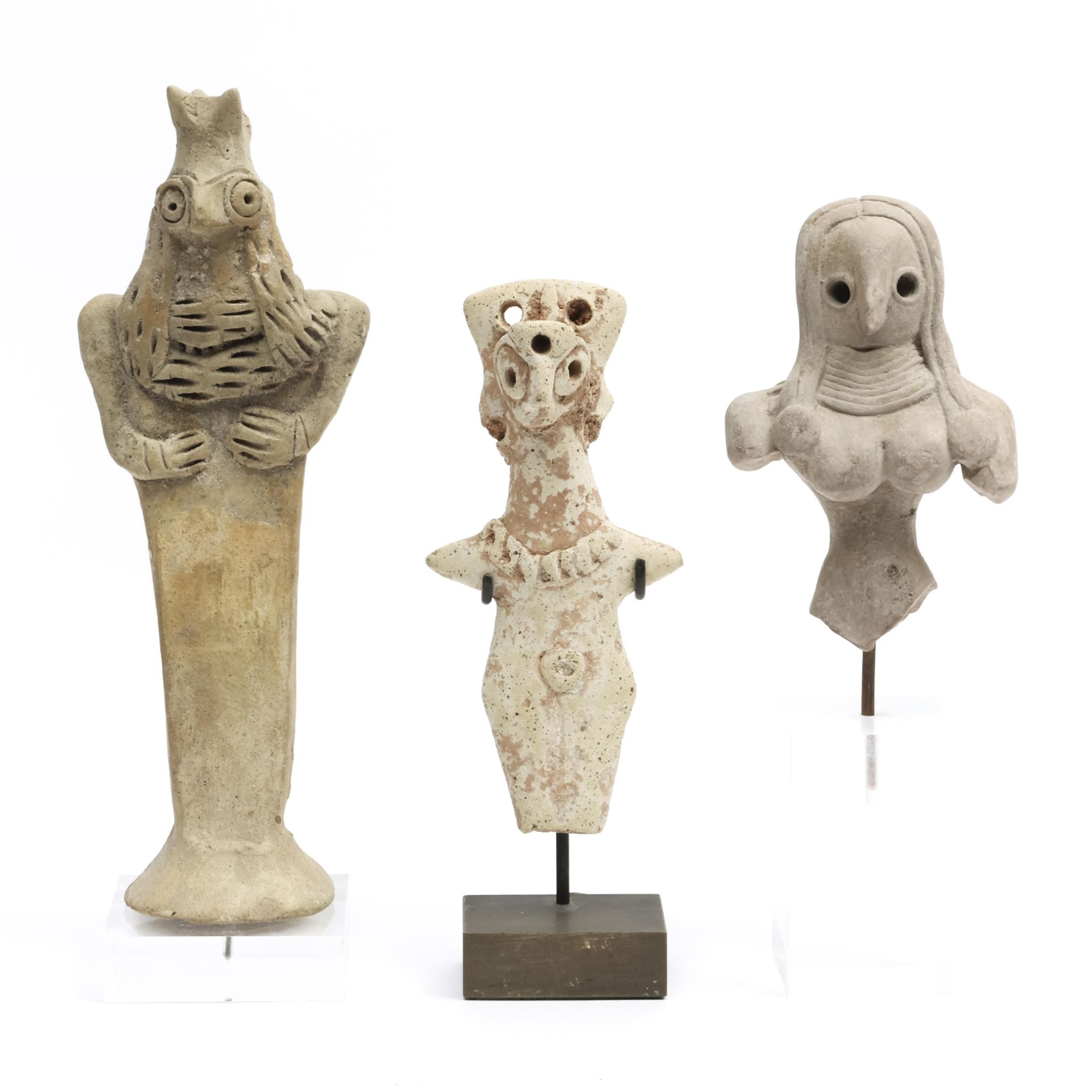 Syrië, Terracotta Idol, and Syria an Idol in the Hama type, ca. 2nd Mill BC; - Bild 3 aus 3