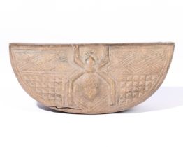 D.R. Congo, Kuba, cosmetics lidded box, the lid ornamented with a spider