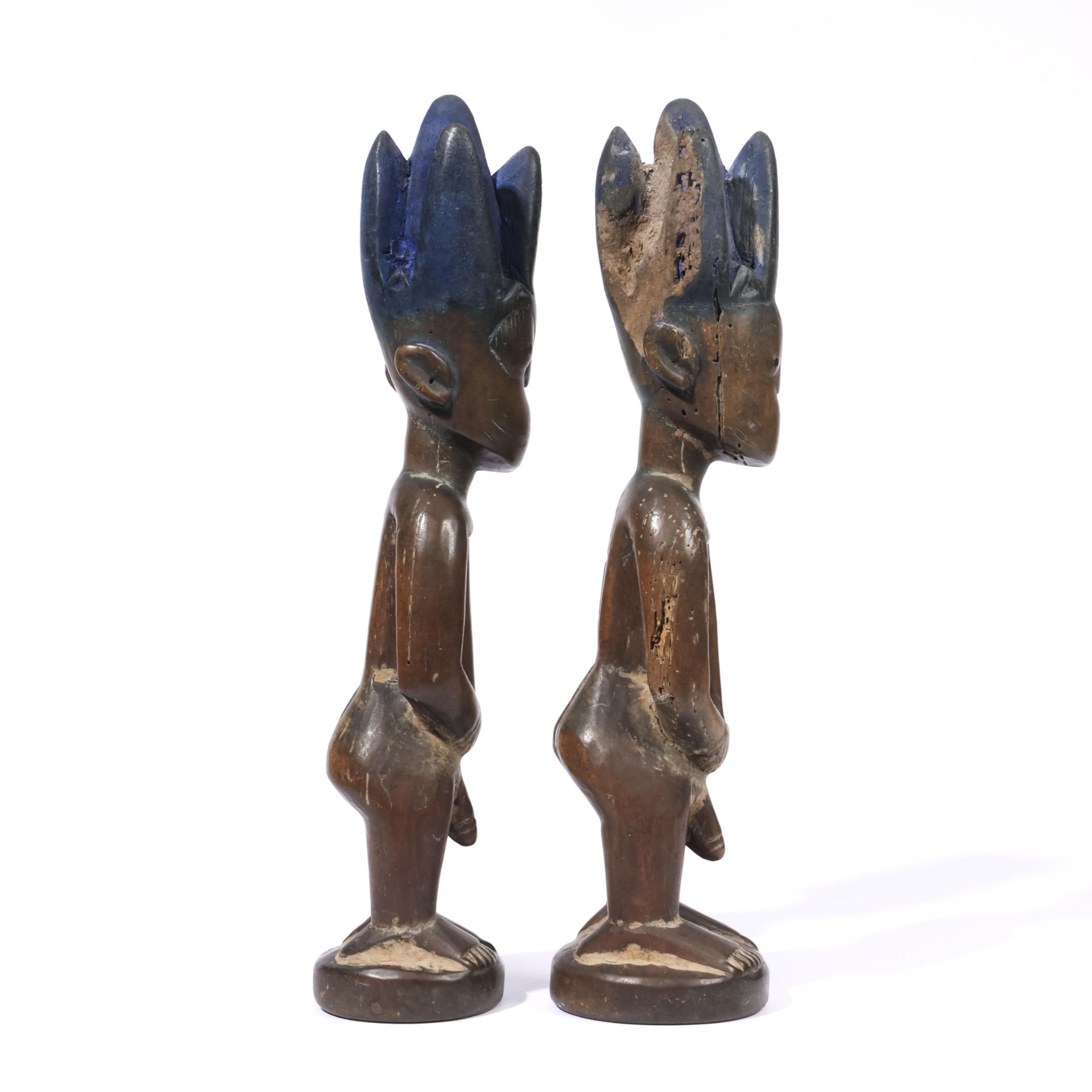 Nigeria, Yoruba, Egbe, a pair of male twin figures, ibeji, - Bild 2 aus 5