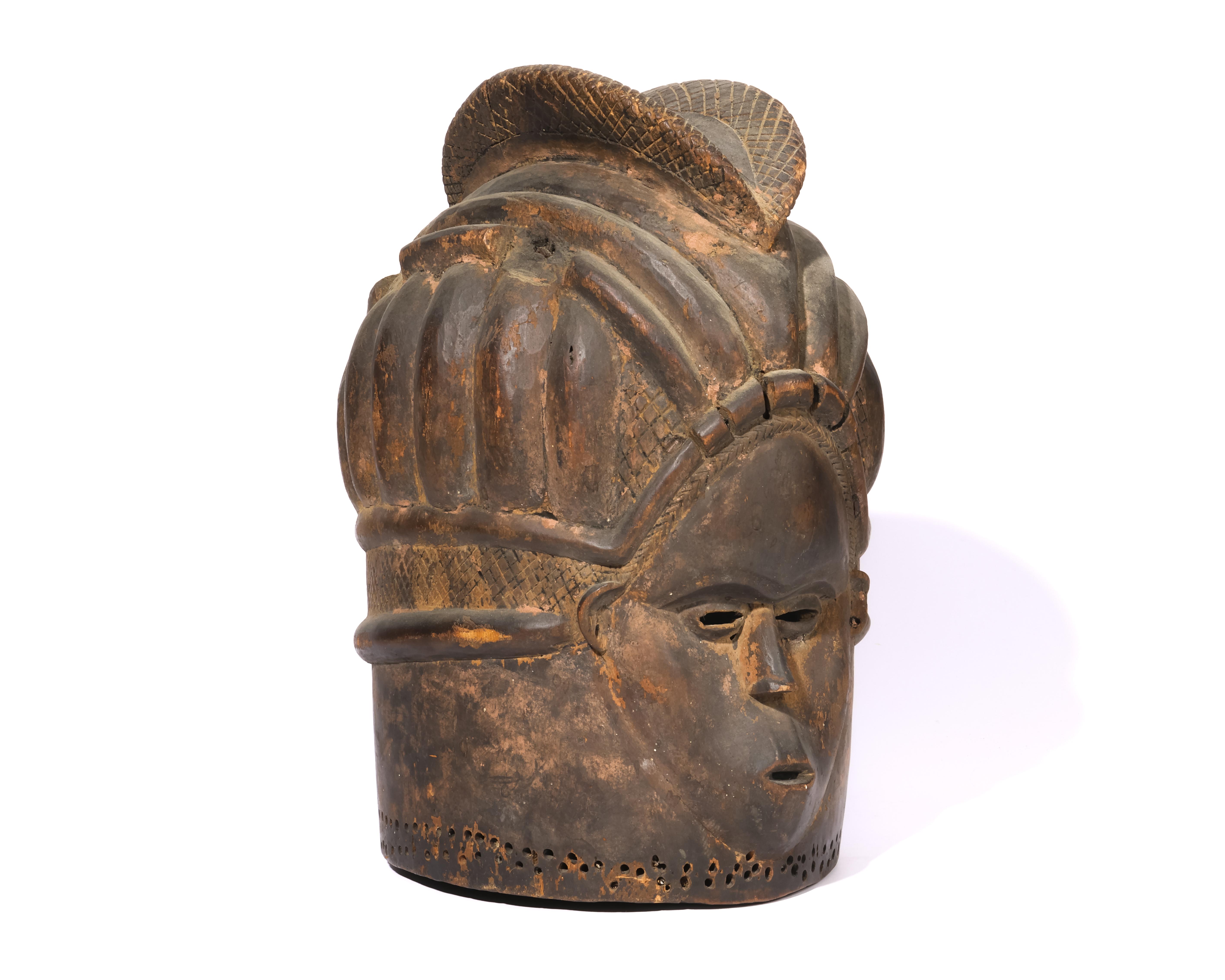 Sierra Leone, Vai or Gola, helmet mask, sowei, - Image 2 of 6