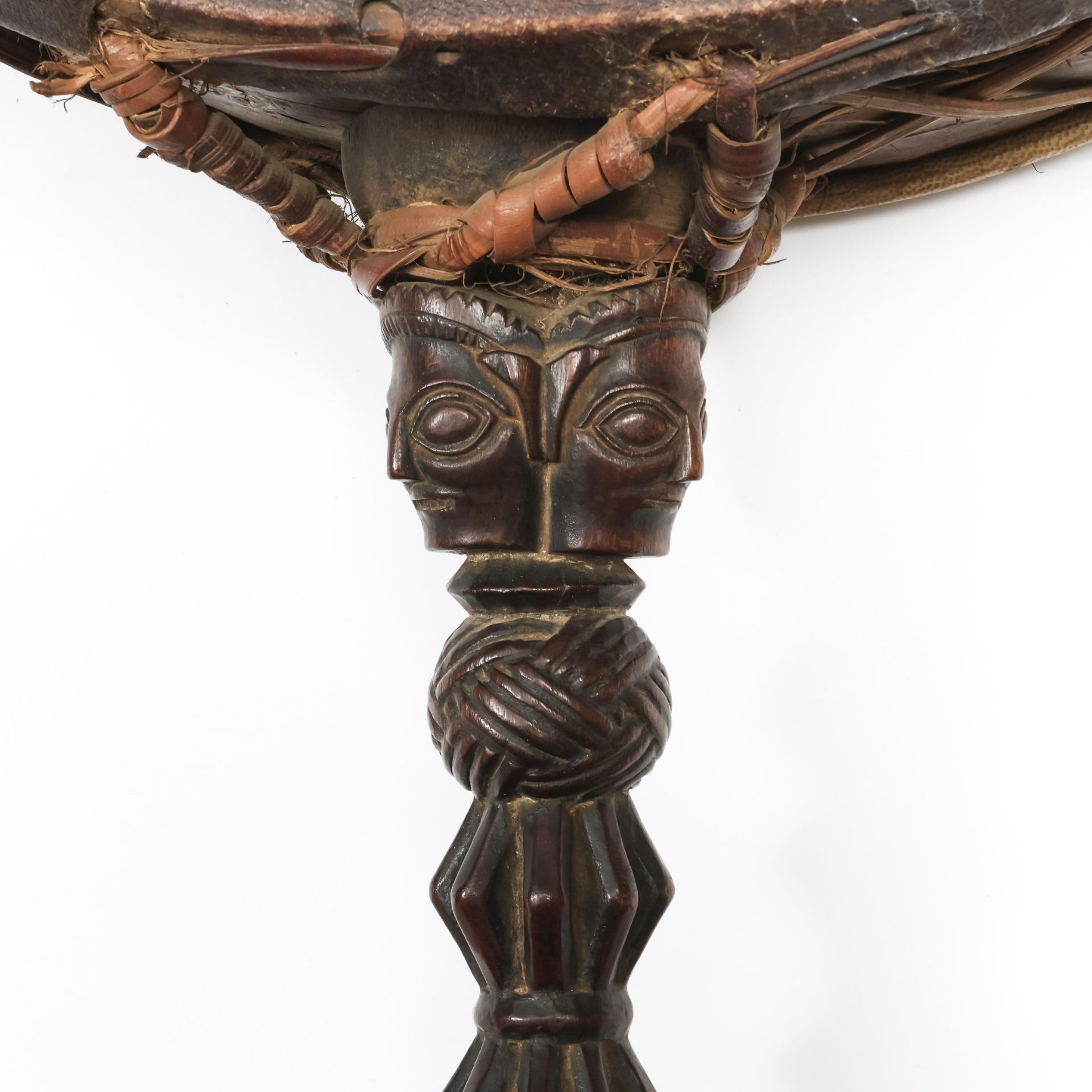 Nepal, drum, dhyangro with a wooden phurbu handle. - Bild 2 aus 6
