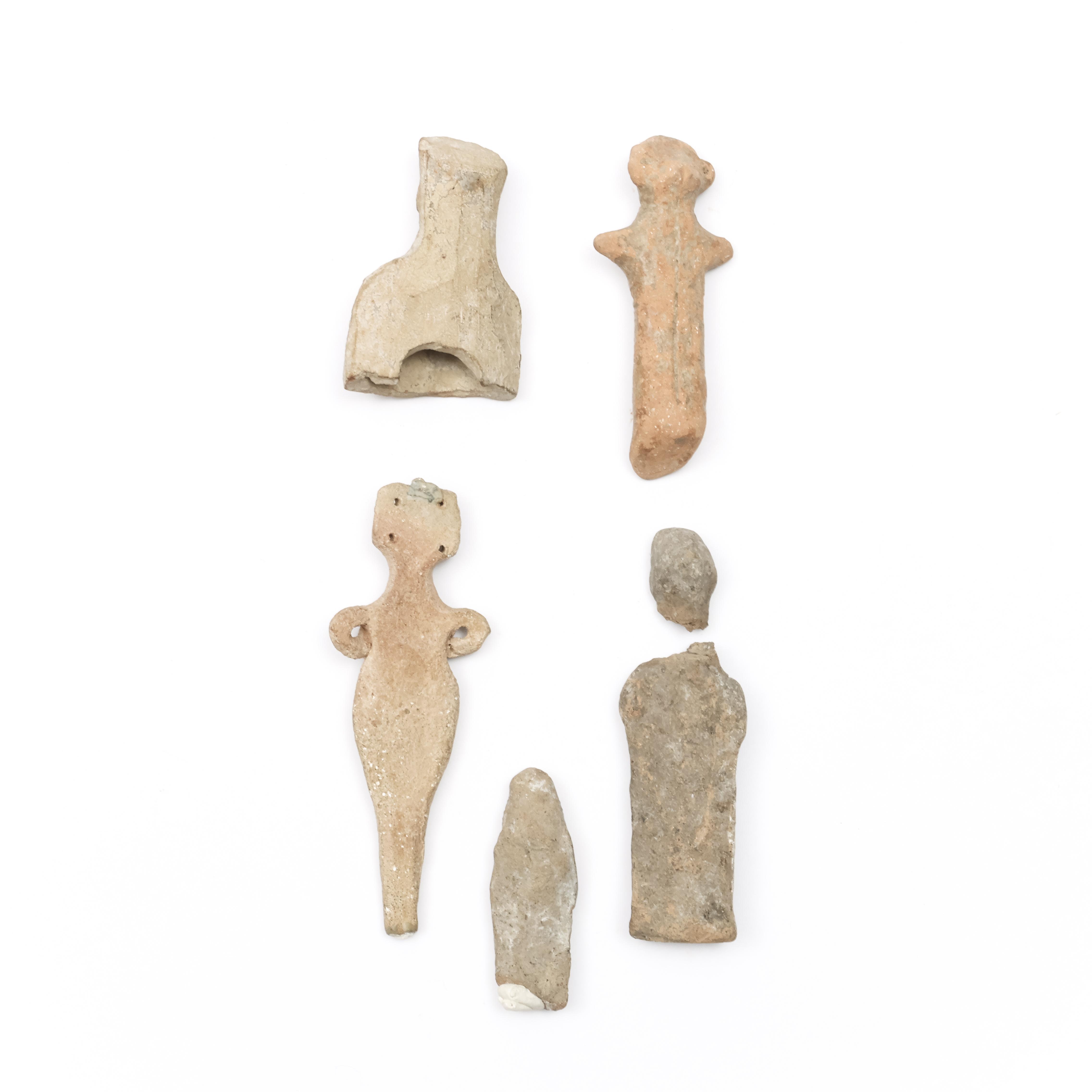 Five various terracotta figures; - Image 2 of 2