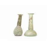 Two Roman glass flasks, 3rd century