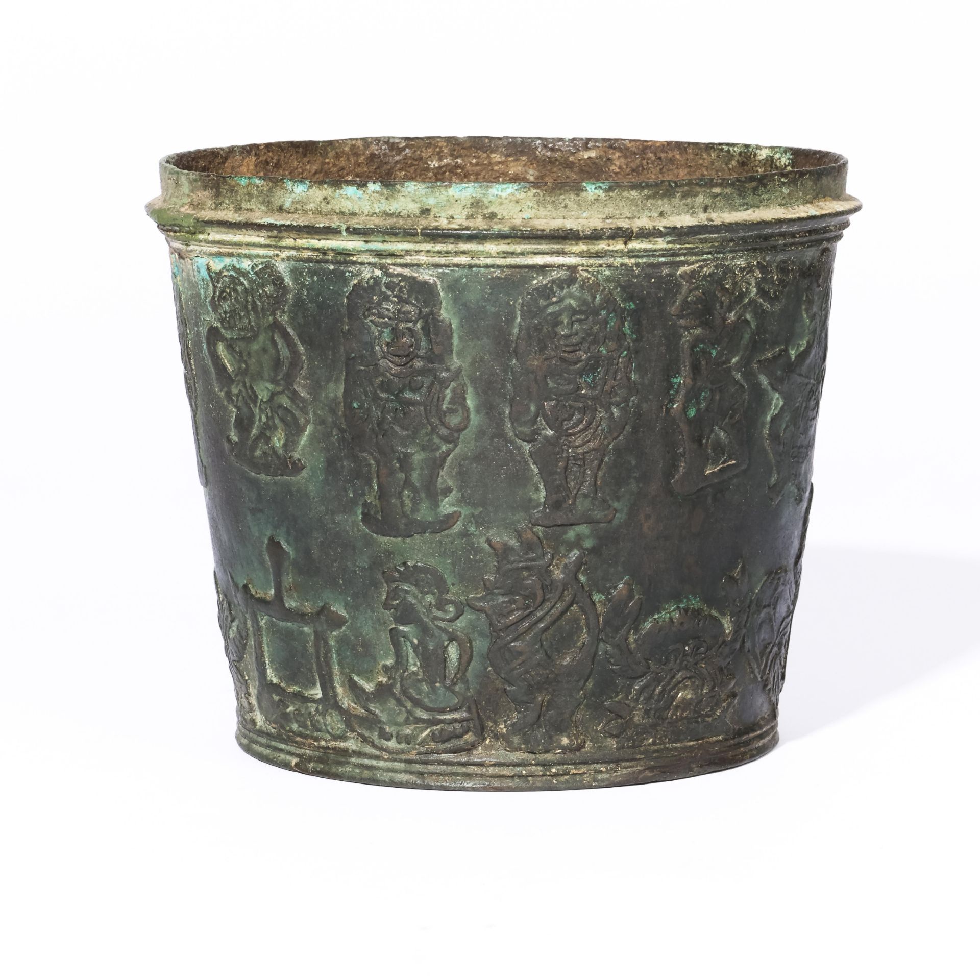 Java, a copper alloy zodiac pot, 14th C.