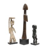 Burkina Faso, Mossi, wooden dol and Togo, Ada, altar figure.