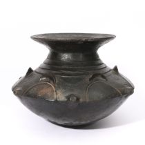 Ghana, Akan, terracotta squat globular pot