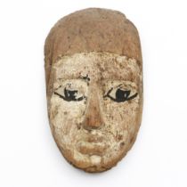 Egypt, a wooden mummy mask, Ptolomeic Period