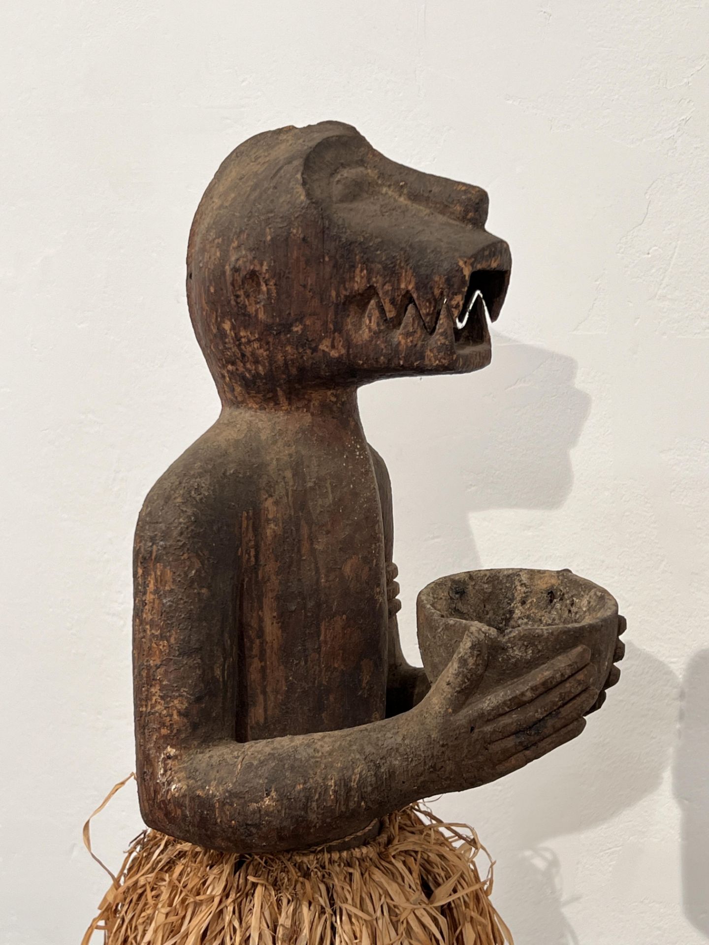Ivory Coast, Baule, a standing monkey ritual figure, mbra, ca. mid 20th century; - Image 3 of 7