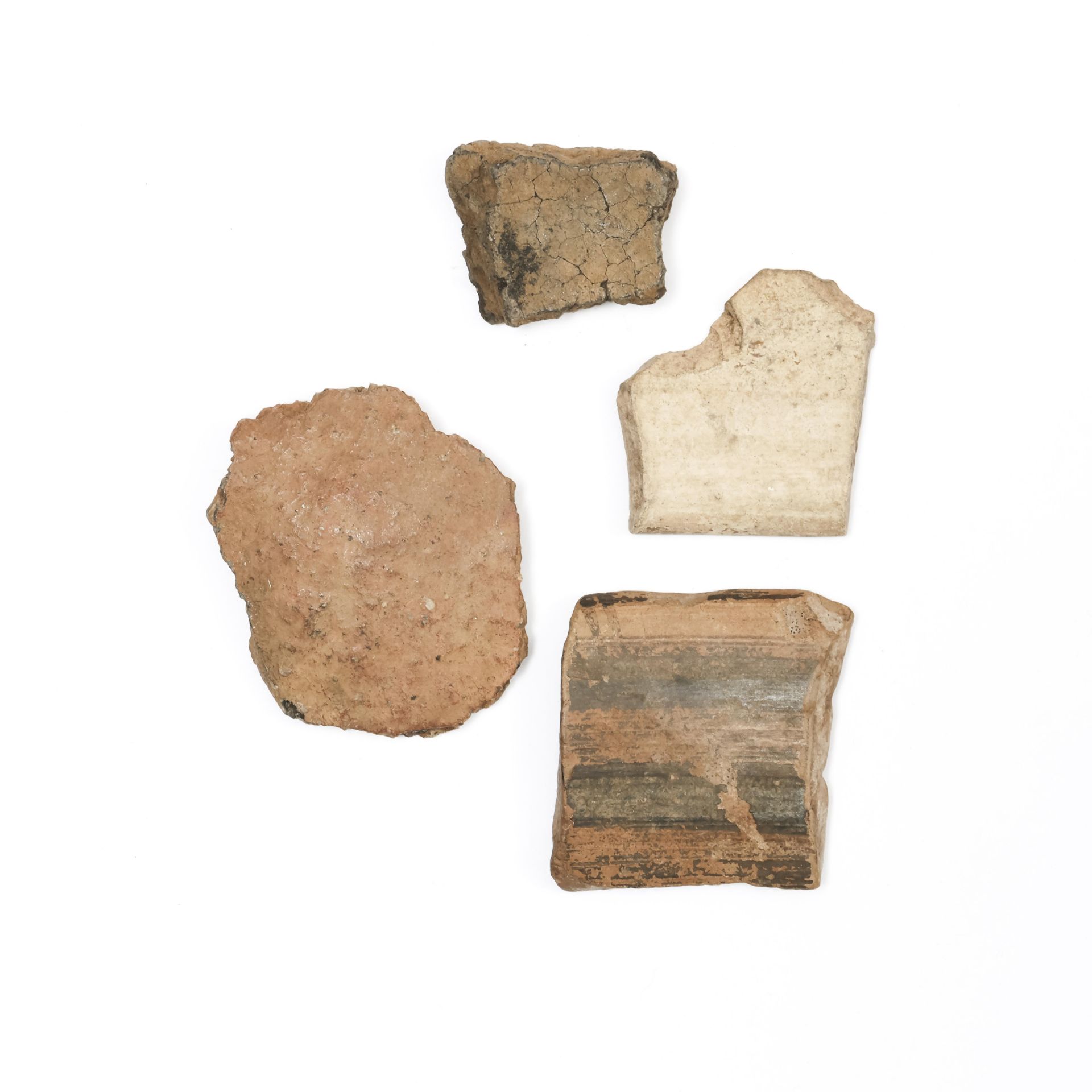 Trechterbeker culture, four terracotta fragments from from one of the Dolmen neer Rode, Holland, ca. - Bild 2 aus 4