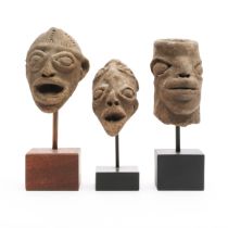 Ghana, Koma Bulsa three earthenware heads,