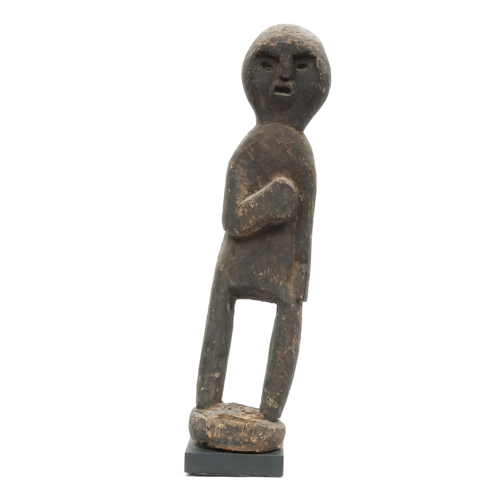 A standing blackened wooden figure - Bild 2 aus 2