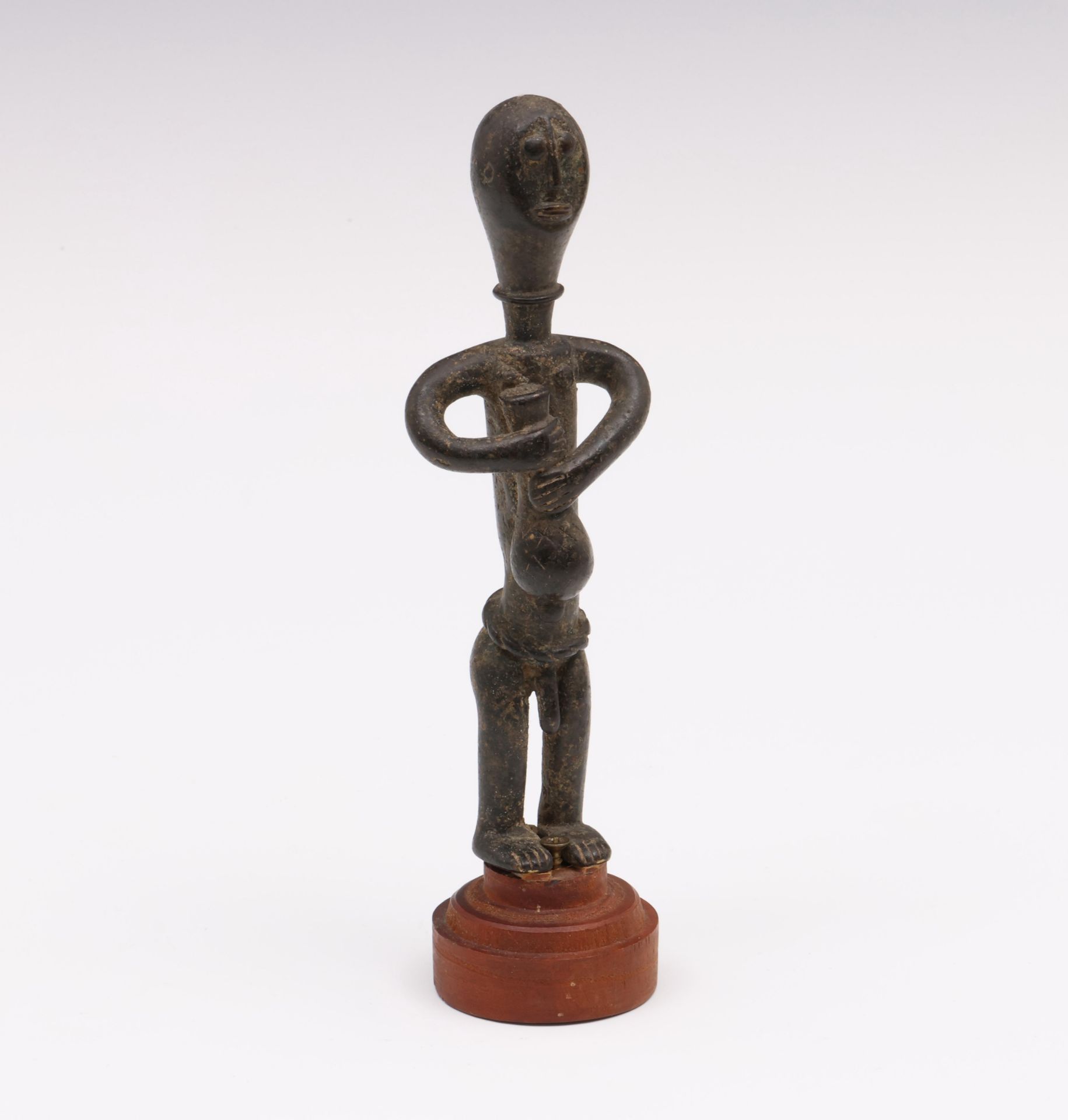 West Africa, a standing bronze male figure - Image 3 of 3