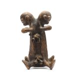 D.R. Congo, Pere, a ceramic double figure.