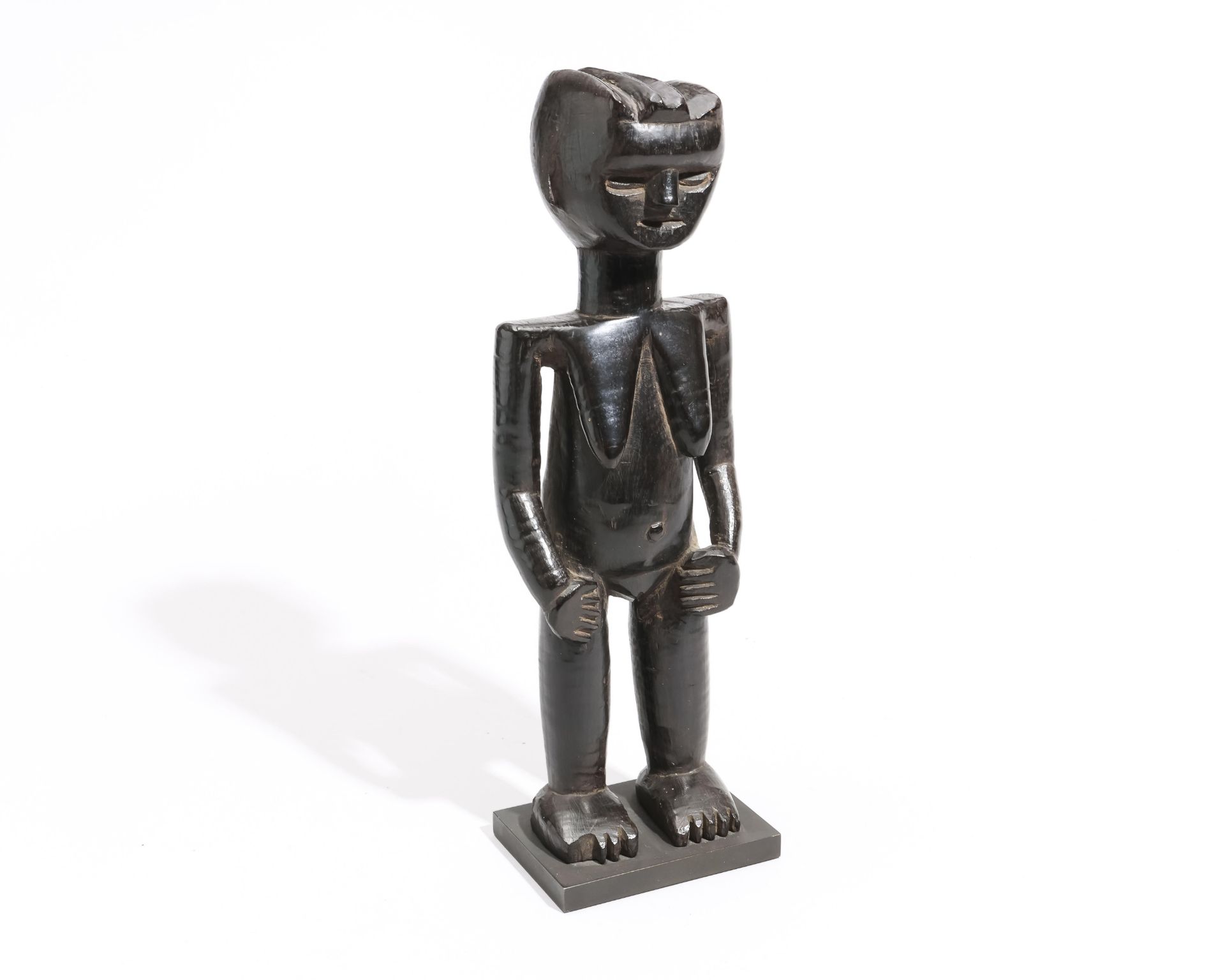 East-Africa, iron wood standing female figure, - Image 6 of 6