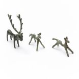Three bronze animal figures in Luristan Style