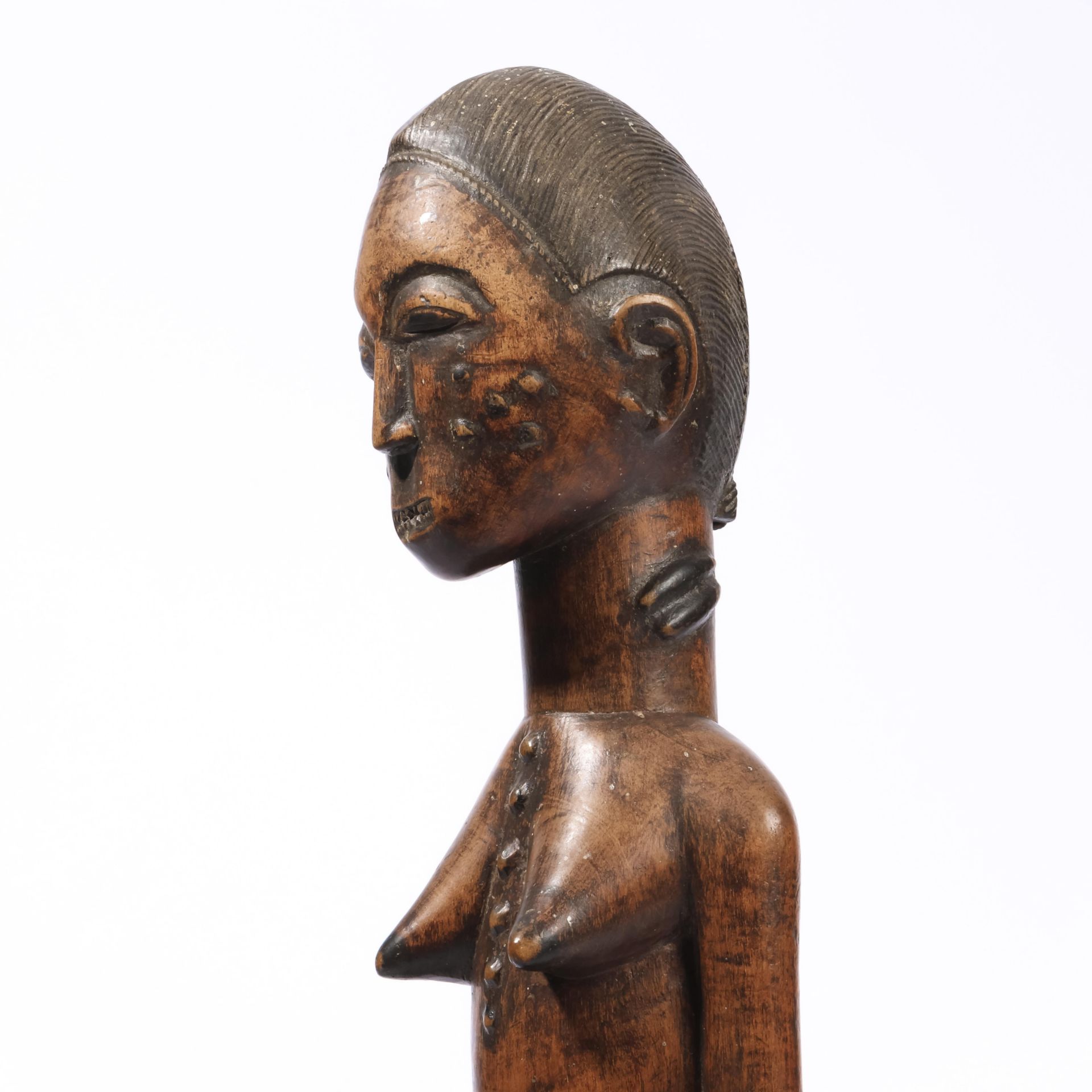 Ivory Coast, Baule, standing female figure, - Image 4 of 5