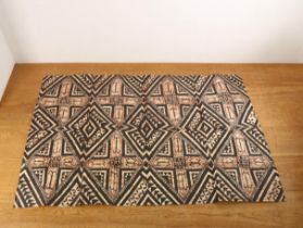 Kuba, plantfiber cloth and Samoa, a bark cloth panel;