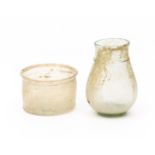 Two roman thin glass beakers, 3rd century;