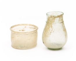 Two roman thin glass beakers, 3rd century;