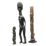 Three decorative African statues