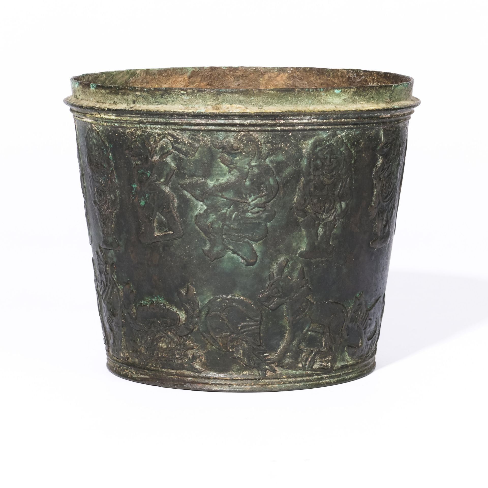 Java, a copper alloy zodiac pot, 14th C. - Image 6 of 6