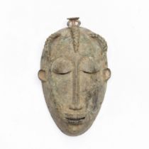 Ivory Coast, copper alloy face mask.