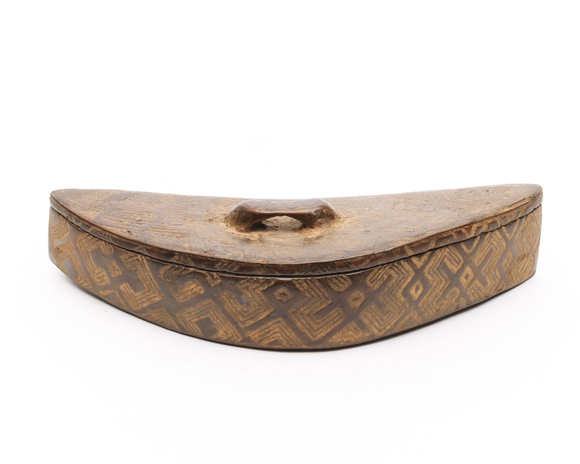 Kuba, a crescent shaped wooden cosmetic lidded box - Bild 3 aus 3