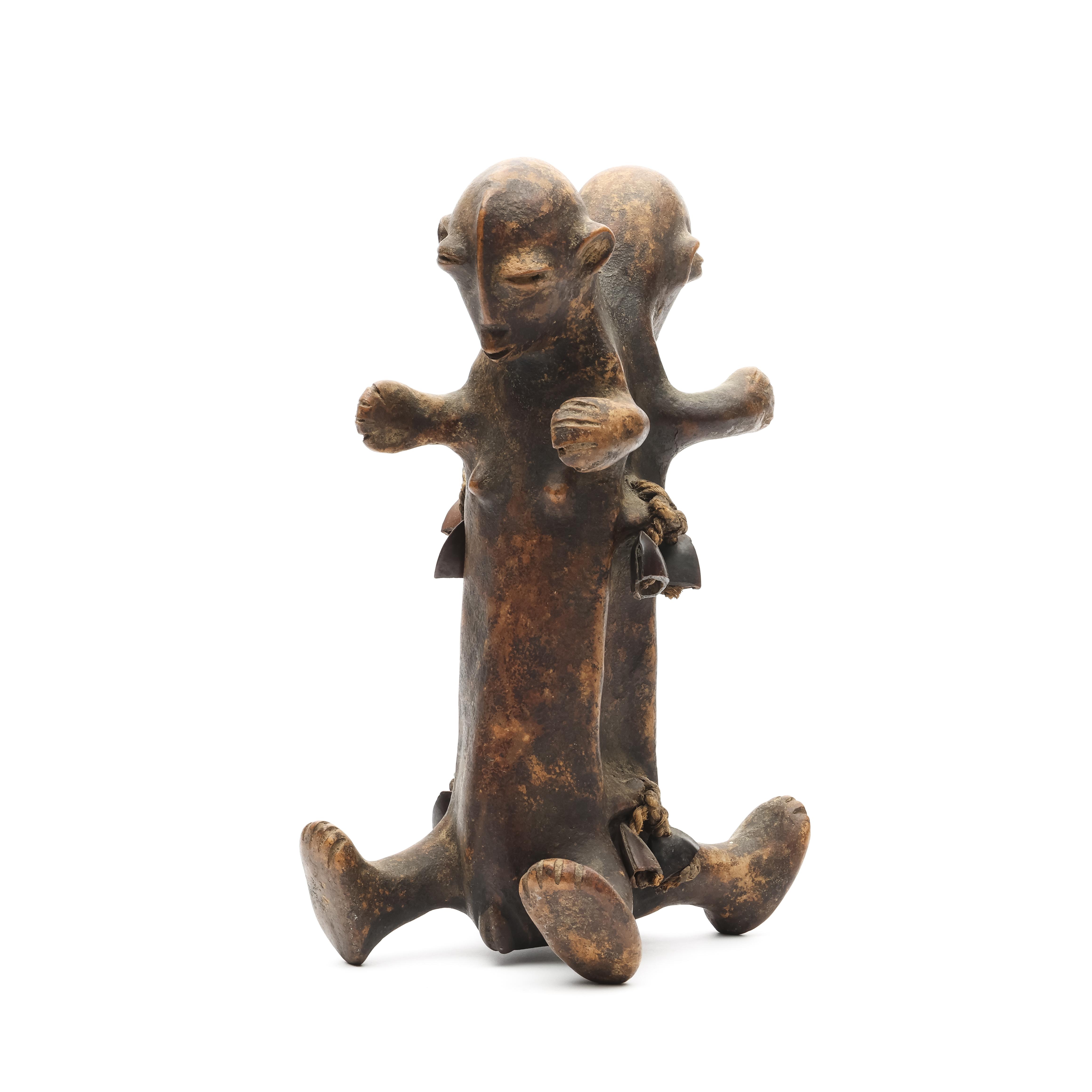 D.R. Congo, Pere, a ceramic double figure. - Image 2 of 6