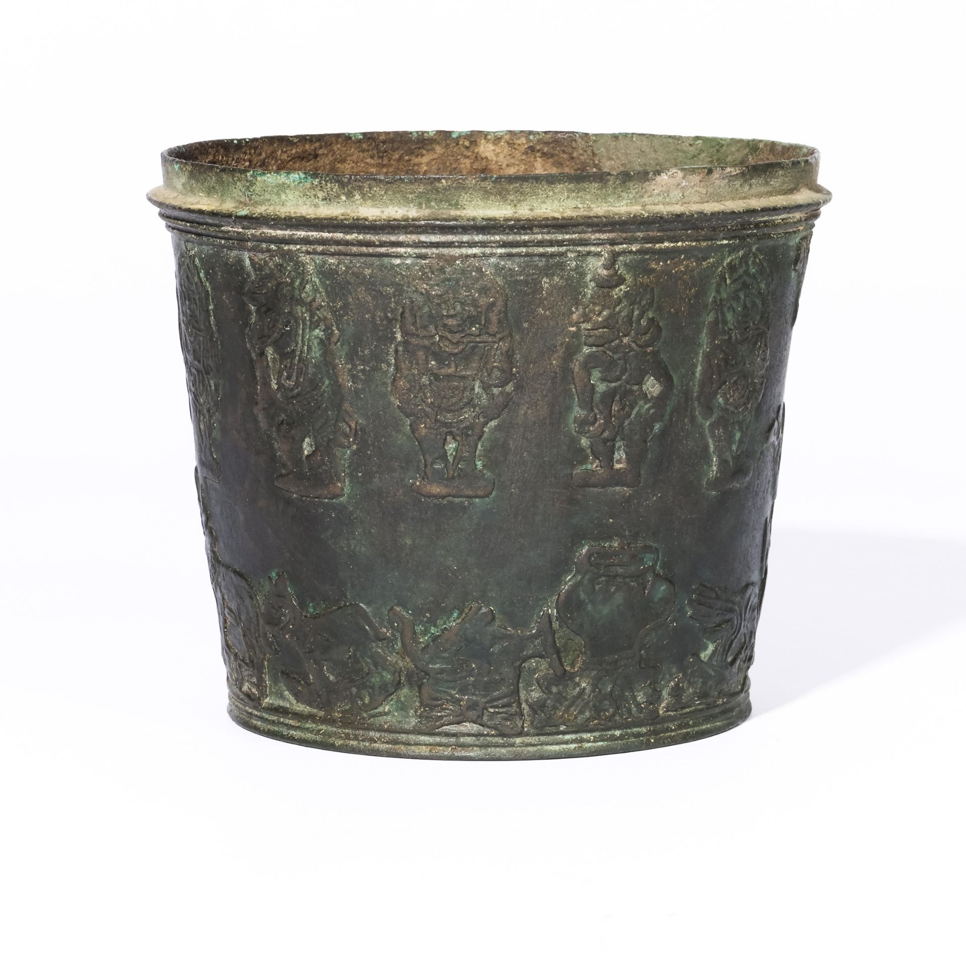 Java, a copper alloy zodiac pot, 14th C. - Image 2 of 6