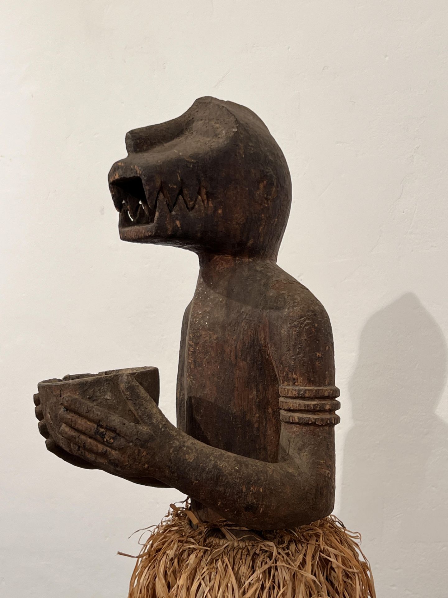 Ivory Coast, Baule, a standing monkey ritual figure, mbra, ca. mid 20th century; - Image 5 of 7