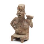 Mexico, Jalisco, a terracotta seated female figure, ca. 100 BC - 400 AD,