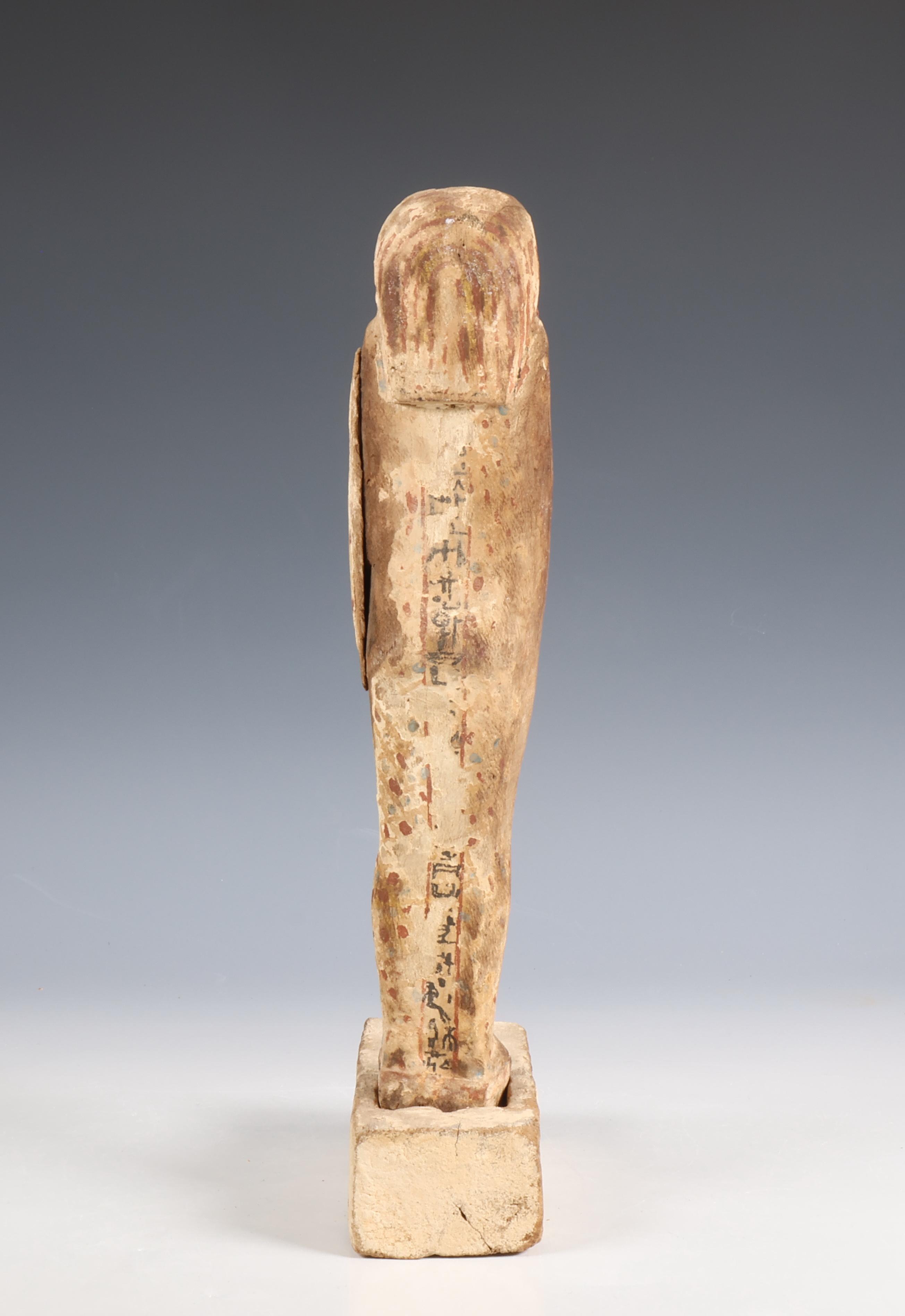 Egypt, a wooden Ptah-Sokar-Osiris, Ptolomeic Period; - Image 5 of 5