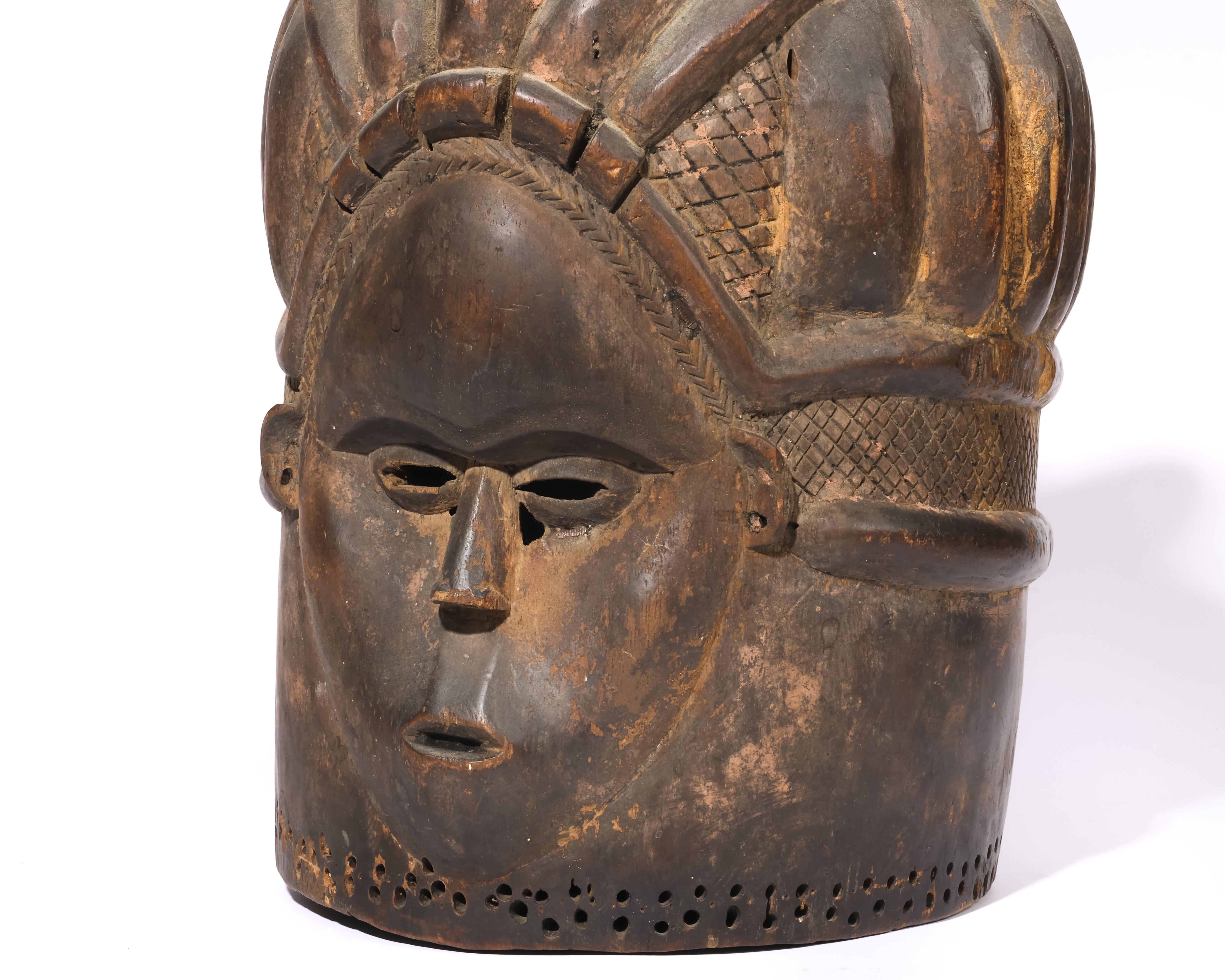 Sierra Leone, Vai or Gola, helmet mask, sowei, - Image 5 of 6