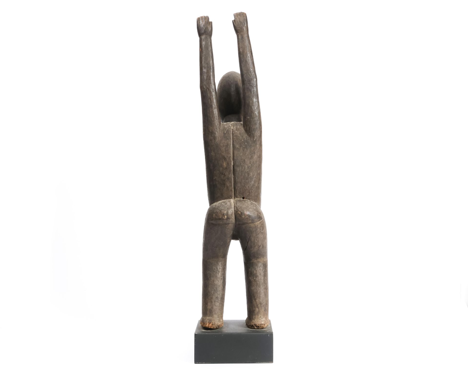 Burkina Faso, Lobi, standing female figure with arms raised. - Image 3 of 4