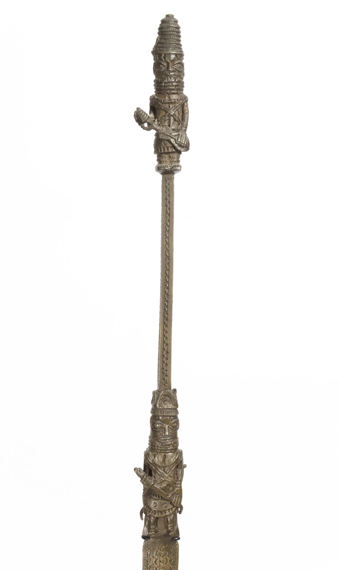 Benin Kingdom, a bronze staff