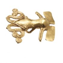 Panama, Veraguas, 11th-16th century AD, 18 kt gold pendant in the form of a frog.
