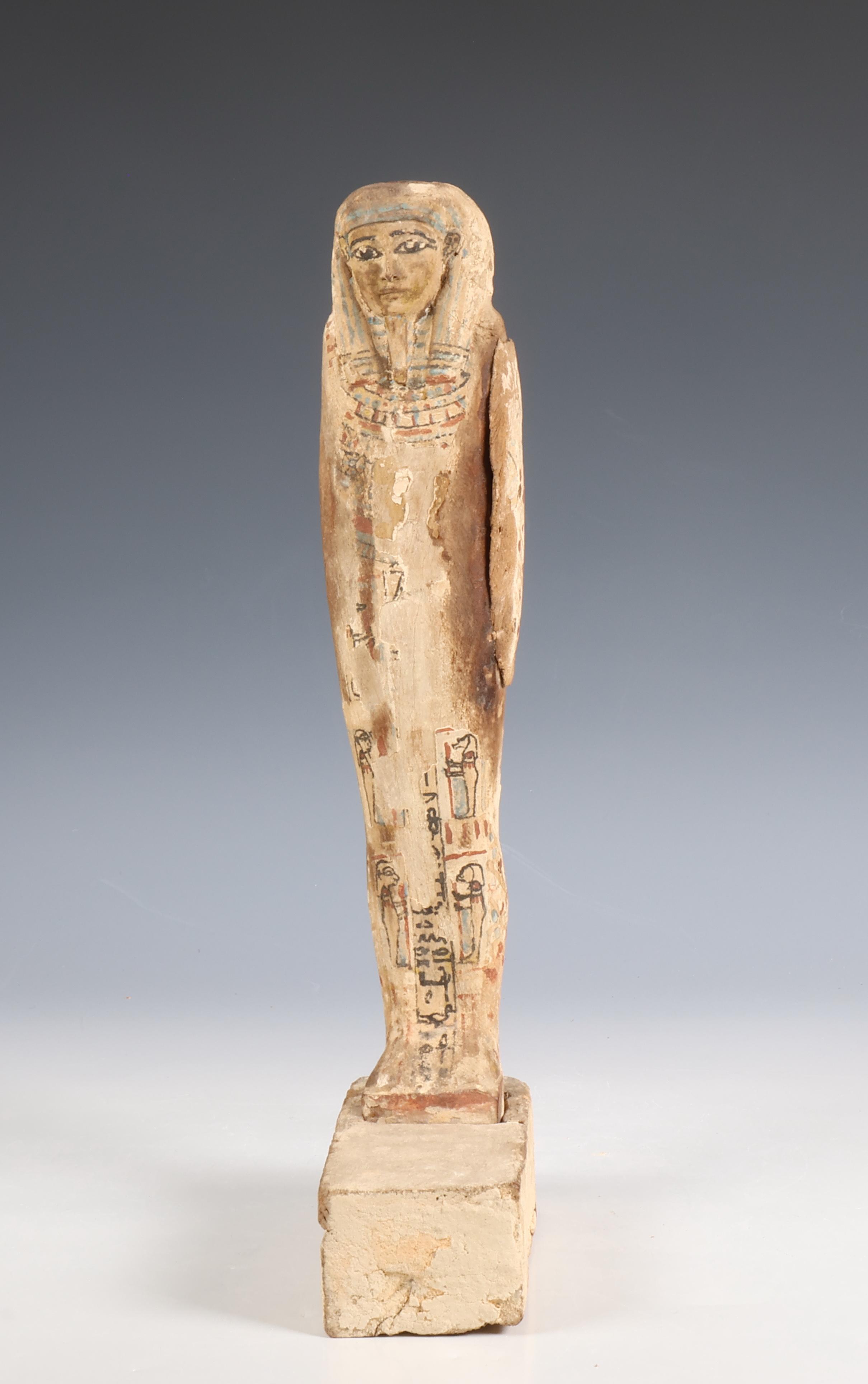 Egypt, a wooden Ptah-Sokar-Osiris, Ptolomeic Period; - Image 3 of 5