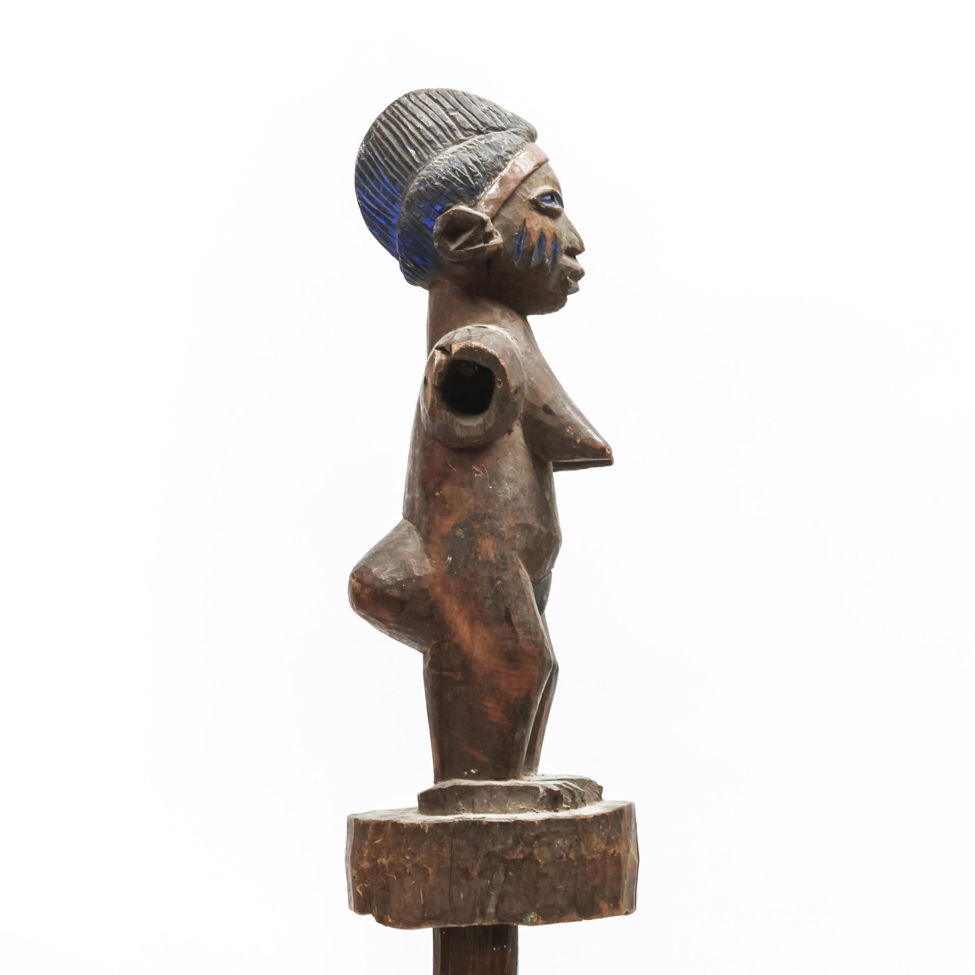 Yoruba, a marionet figure, a three headed Gelede mask and a small Ifa oracle bowl - Bild 9 aus 12