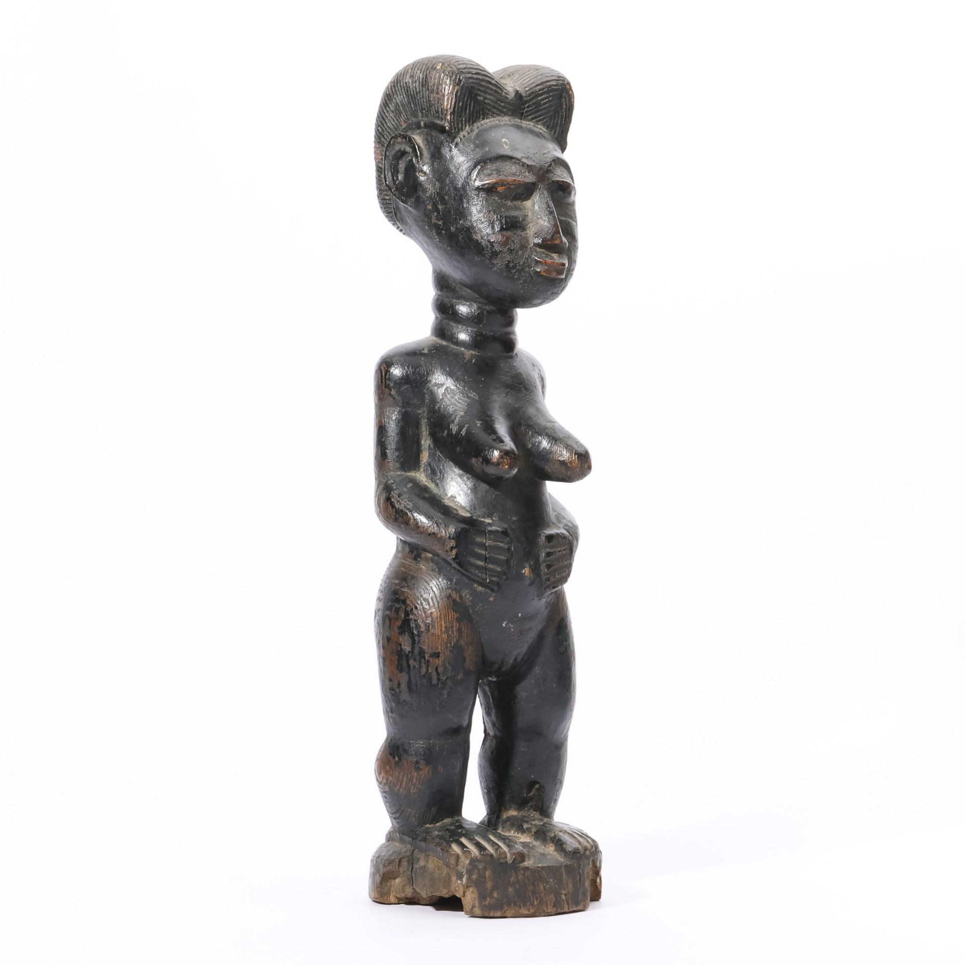 Ivory Coast, Baule, standing female figure,