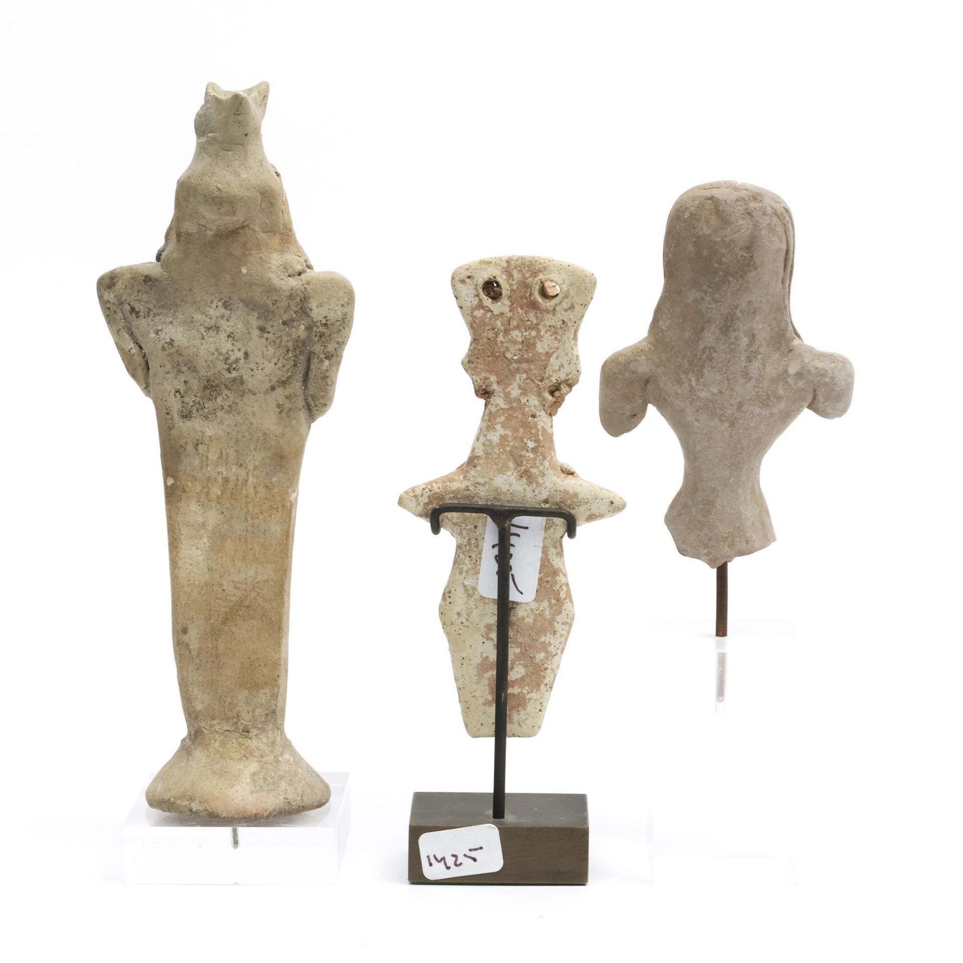 Syrië, Terracotta Idol, and Syria an Idol in the Hama type, ca. 2nd Mill BC; - Bild 2 aus 3