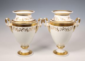 Frankrijk, paar porseleinen en vergulde ijscoupes zgn. 'Seau a glace', Empire, ca. 1820;