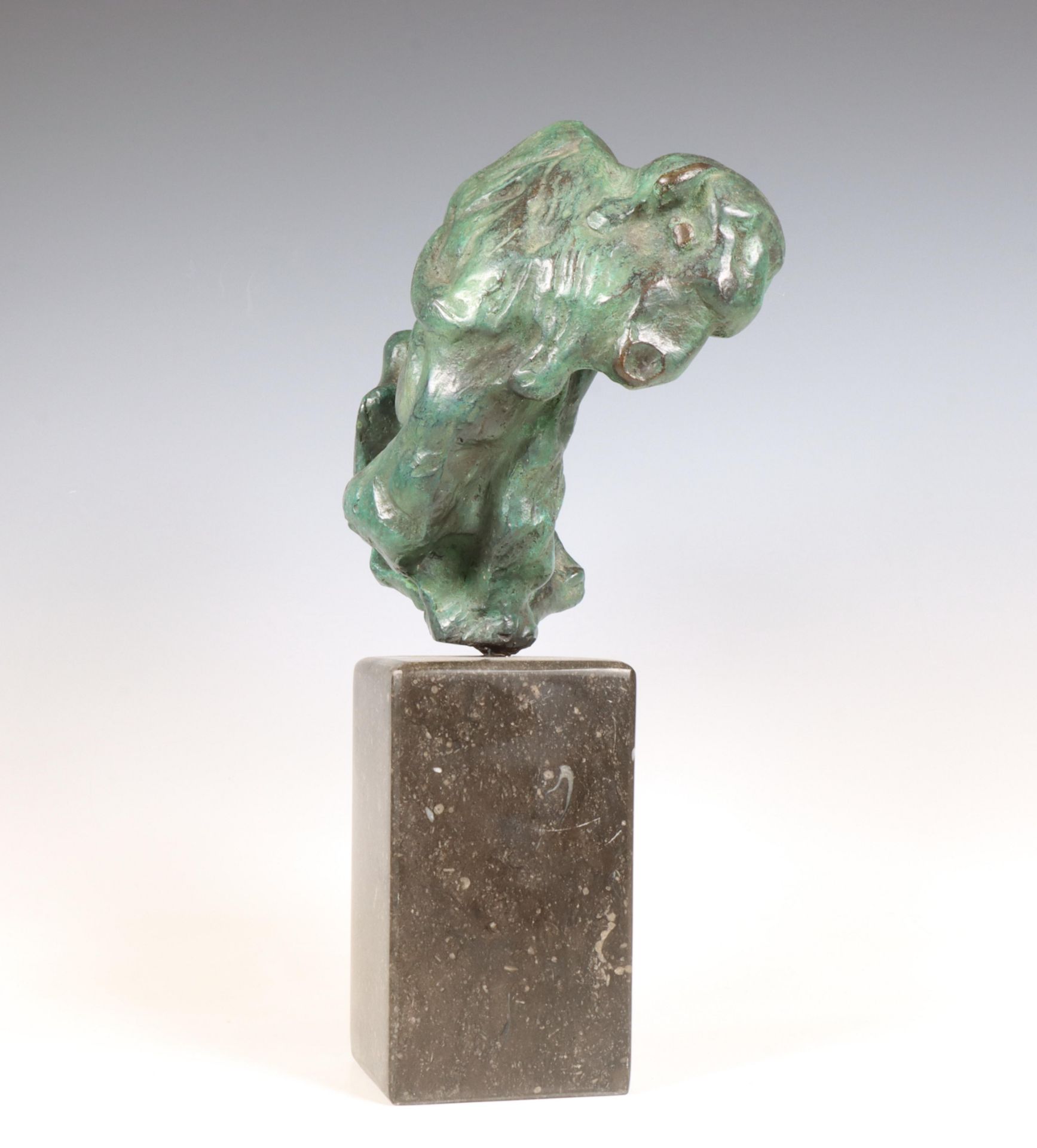 Theo Mackaay (geb. 1950), groen gepatineerd bronzen sculptuur, 'Bizon', 1982; - Bild 3 aus 4