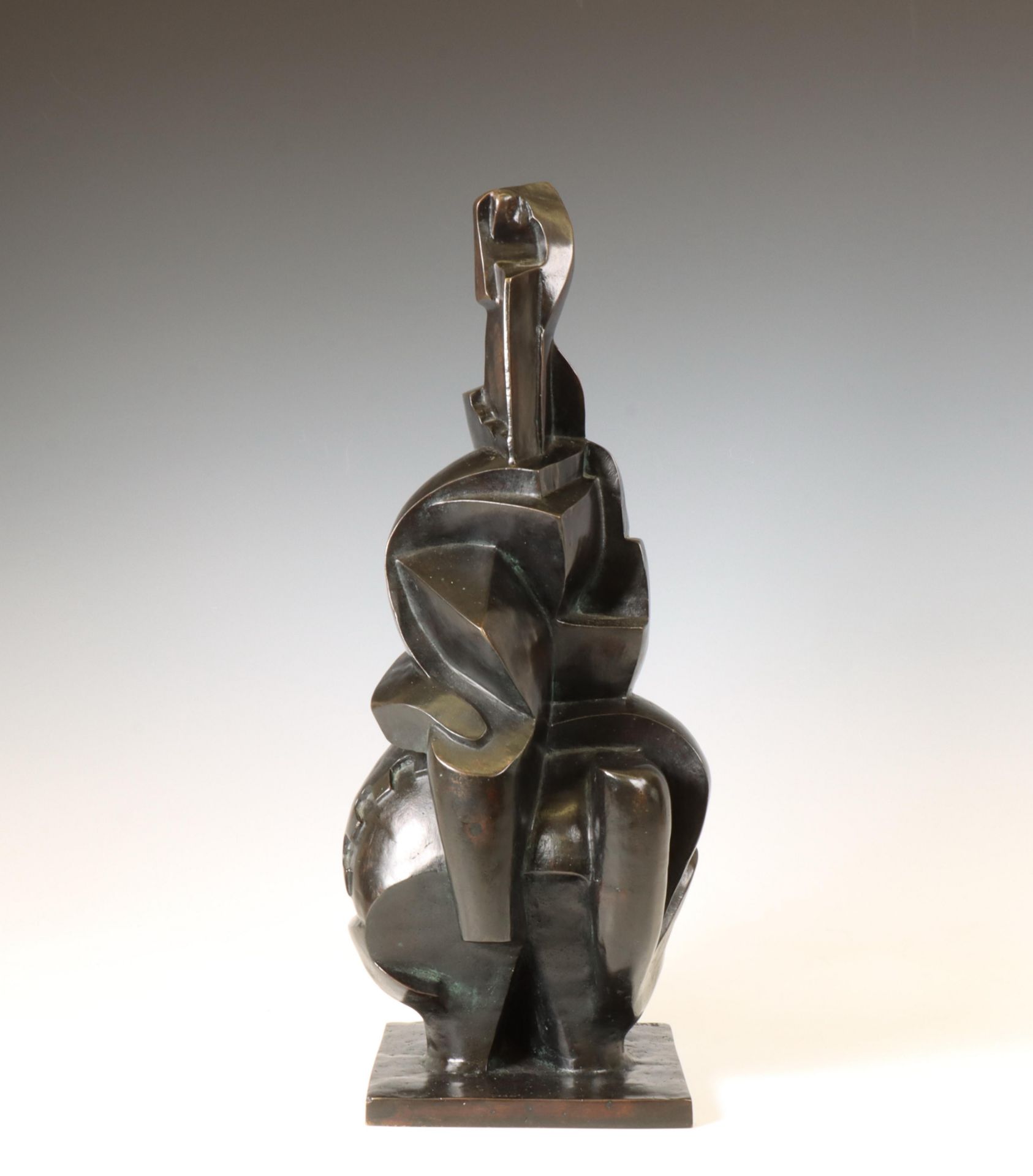 Rudolf Belling (1886-1972), zwart gepatineerd bronzen sculptuur, 'Kubistische Compositie', 1950; - Bild 2 aus 5