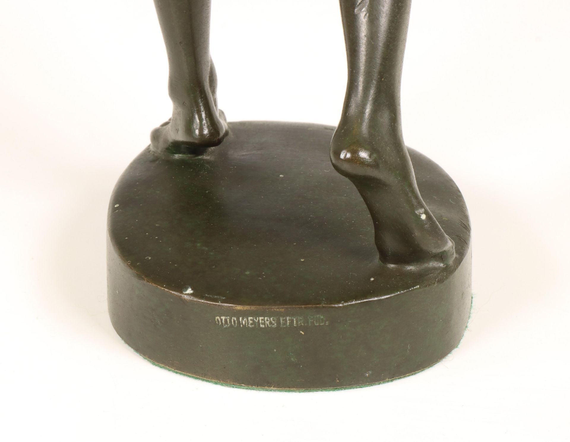 Zweden, groen gepatineerd bronzen sculptuur 'Sater', Art Deco, ca. 1930; - Bild 4 aus 5