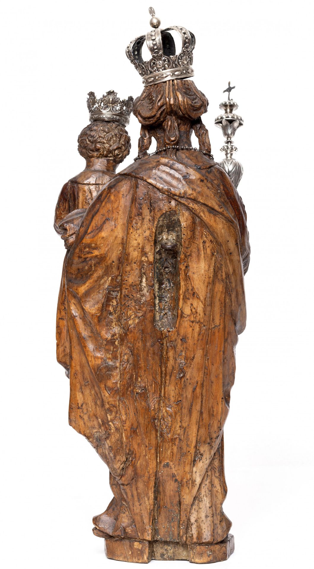 Mechelen, eikenhouten sculptuur van Madonna met kind, ca. 1700; - Bild 4 aus 4