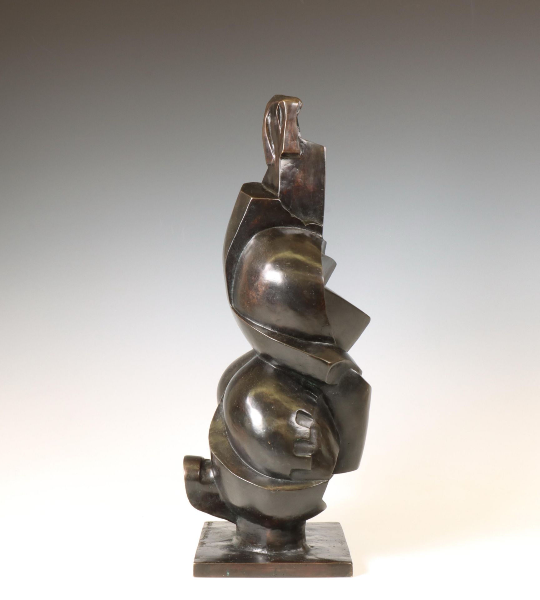 Rudolf Belling (1886-1972), zwart gepatineerd bronzen sculptuur, 'Kubistische Compositie', 1950; - Bild 5 aus 5