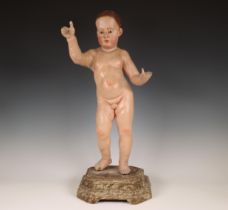 Italië, houten sculptuur van het Christus kind, 18e eeuw;