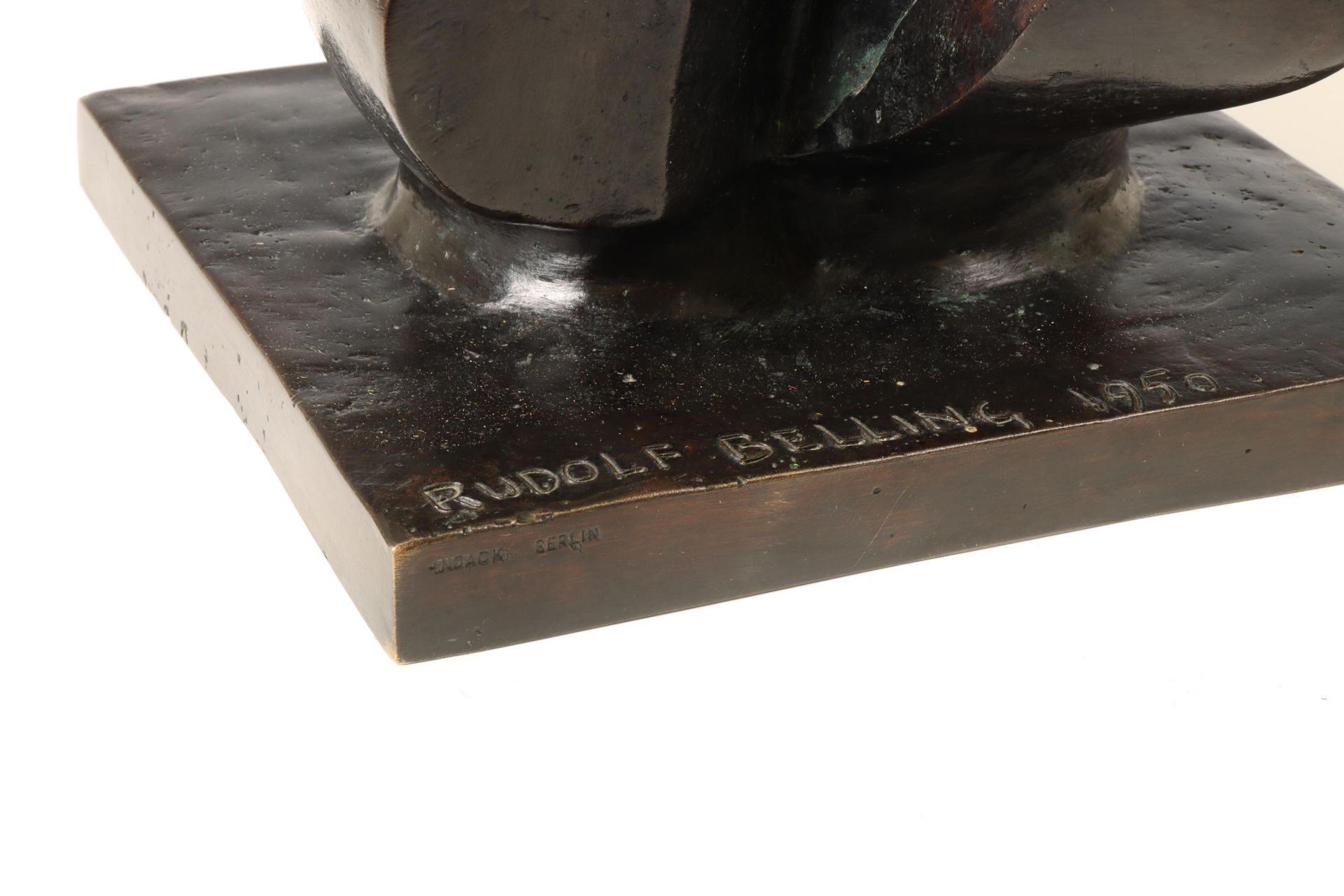 Rudolf Belling (1886-1972), zwart gepatineerd bronzen sculptuur, 'Kubistische Compositie', 1950; - Bild 4 aus 5