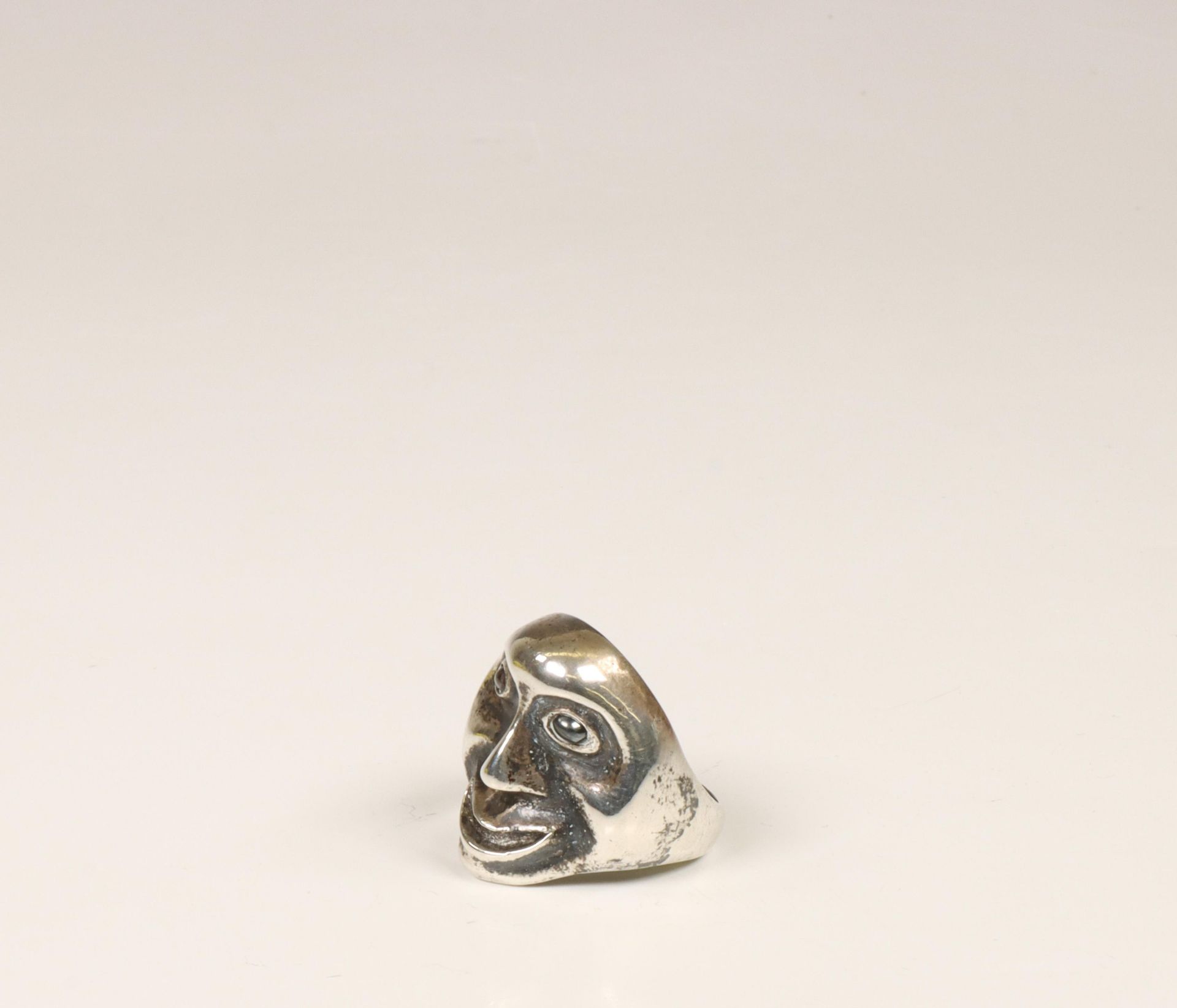 Erich Wichman (1890-1929), gegoten zilveren ring 'masker', ca. 1927; - Bild 6 aus 6