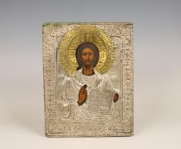Rusland, icoon met voorstelling van Christus. 19e eeuw.